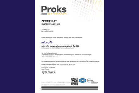 ISO-Zertifizierung microfin