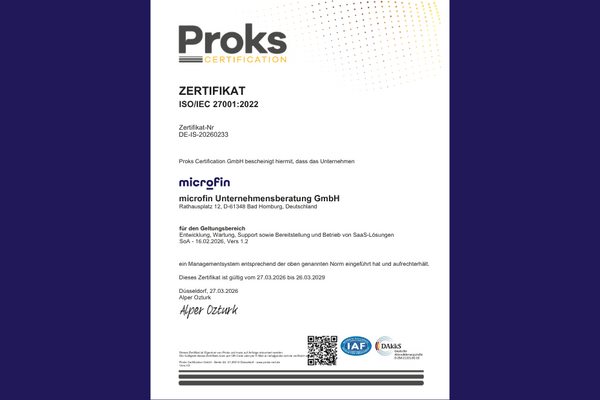 ISO-Zertifizierung microfin