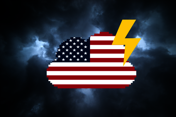 Dunkle Wolken US-Clouds Blitz